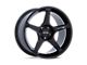 Motegi Battle V Blackbird Metallic Wheel; 18x9.5; 15mm Offset (97-06 Jeep Wrangler TJ)