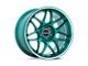 Motegi Tsubaki Hokkaido Green with Machined Lip Wheel; 18x9.5; 15mm Offset (87-95 Jeep Wrangler YJ)