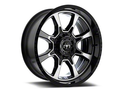 Motiv Offroad Glock Gloss Black Machined 6-Lug Wheel; 18x9; 18mm Offset (10-24 4Runner)