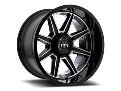 Motiv Offroad Balast Gloss Black with Chrome Accents 6-Lug Wheel; 20x10; -12mm Offset (03-09 4Runner)