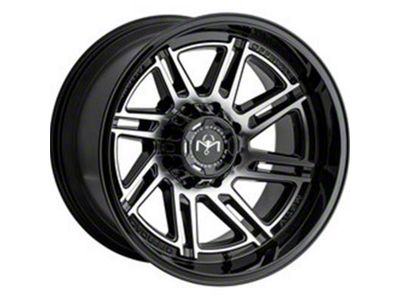 Motiv Offroad Millenium Series Gloss Black with Chrome Accents 6-Lug Wheel; 20x10; -12mm Offset (2024 Tacoma)