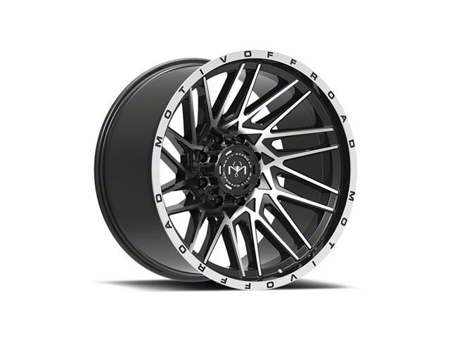 Motiv Offroad Mutant Gloss Black with Chrome Accents 6-Lug Wheel; 20x10; -25mm Offset (21-24 Bronco, Excluding Raptor)
