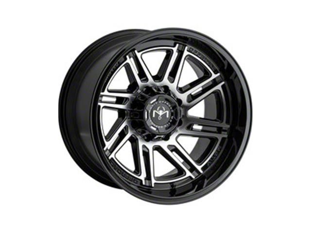 Motiv Offroad Millenium Series Gloss Black with Chrome Accents 6-Lug Wheel; 17x9; 0mm Offset (22-24 Bronco Raptor)