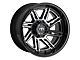 Motiv Offroad Millenium Series Gloss Black with Chrome Accents Wheel; 20x10 (76-86 Jeep CJ5 & CJ7)