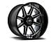 Motiv Offroad Balast Gloss Black with Chrome Accents 5-Lug Wheel; 18x9; 18mm Offset (76-86 Jeep CJ5 & CJ7)