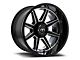 Motiv Offroad Balast Gloss Black with Chrome Accents 5-Lug Wheel; 20x12; -44mm Offset (76-86 Jeep CJ5 & CJ7)