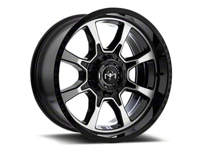 Motiv Offroad Glock Gloss Black with Chrome Accents 6-Lug Wheel; 18x9; 18mm Offset (16-23 Tacoma)