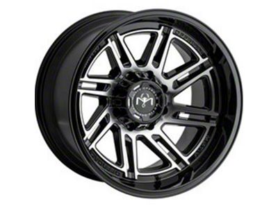 Motiv Offroad Millenium Series Gloss Black with Chrome Accents 6-Lug Wheel; 20x9; 18mm Offset (16-23 Tacoma)