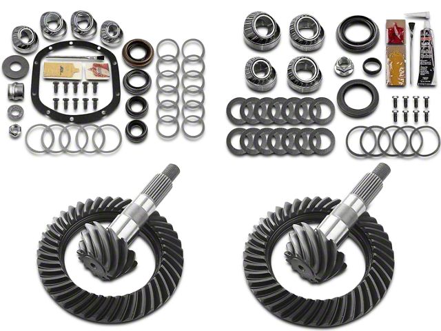 Motive Gear Dana 30 Front Axle and Dana 44 Rear Axle Complete Ring and Pinion Gear Kit; 4.10 Gear Ratio (97-06 Jeep Wrangler TJ, Excluding Rubicon)