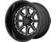 Moto Metal MO801 Phantom Gloss Black with Gray Tint 6-Lug Wheel; 22x12; -44mm Offset (03-09 4Runner)