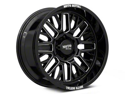 Moto Metal MO802 Gloss Black Milled 6-Lug Wheel; 22x10; -18mm Offset (03-09 4Runner)