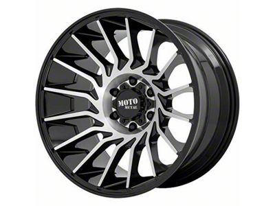 Moto Metal MO807 Gloss Black Machined 6-Lug Wheel; 22x10; -18mm Offset (03-09 4Runner)