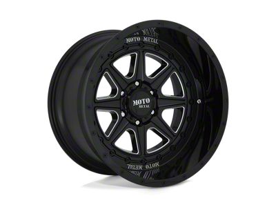 Moto Metal Phantom Gloss Black Milled 6-Lug Wheel; 24x12; -44mm Offset (03-09 4Runner)