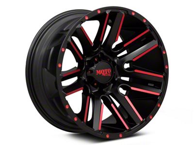 Moto Metal Razor Satin Black Machined Red Tint 6-Lug Wheel; 20x10; -24mm Offset (03-09 4Runner)