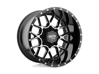 Moto Metal Siege Gloss Black Machined 6-Lug Wheel; 20x10; -18mm Offset (03-09 4Runner)