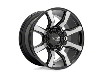 Moto Metal Spider Gloss Black Machined 6-Lug Wheel; 22x10; -18mm Offset (03-09 4Runner)