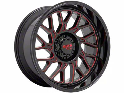 Moto Metal MO805 Gloss Black Milled with Red Tint 6-Lug Wheel; 22x10; -18mm Offset (03-09 4Runner)