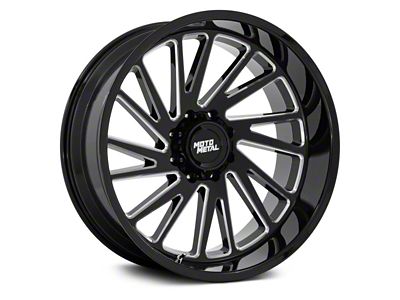 Moto Metal Combat Gloss Black Milled 6-Lug Wheel; 20x10; -18mm Offset (04-15 Titan)