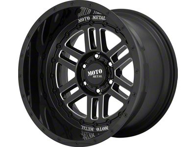 Moto Metal MO800 Deep Six Gloss Black Milled 6-Lug Wheel; 20x12; -44mm Offset (04-15 Titan)