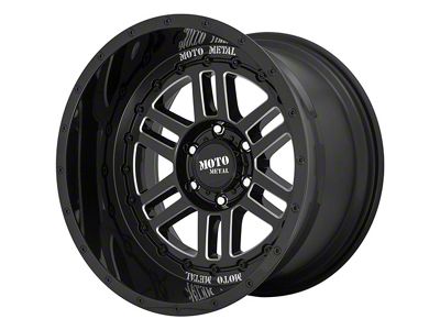 Moto Metal MO800 Deep Six Gloss Black Milled 6-Lug Wheel; 22x12; -44mm Offset (04-15 Titan)