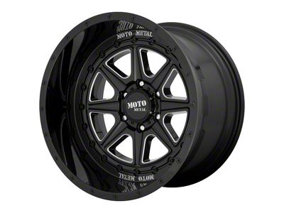 Moto Metal MO801 Phantom Gloss Black Milled 6-Lug Wheel; 22x12; -44mm Offset (04-15 Titan)