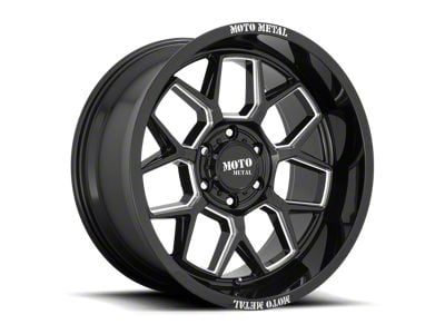 Moto Metal MO803 Banshee Gloss Black Milled 6-Lug Wheel; 20x10; -18mm Offset (04-15 Titan)