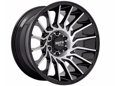 Moto Metal MO807 Gloss Black Machined 6-Lug Wheel; 22x12; -44mm Offset (04-15 Titan)