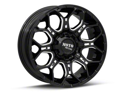 Moto Metal MO808 Sniper Gloss Black Milled 6-Lug Wheel; 20x9; 0mm Offset (04-15 Titan)