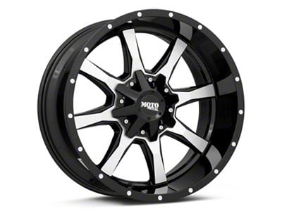 Moto Metal MO970 Gloss Black Machined 6-Lug Wheel; 20x10; -24mm Offset (04-15 Titan)