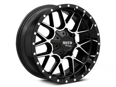 Moto Metal MO986 Siege Gloss Black Machined 6-Lug Wheel; 20x9; 0mm Offset (04-15 Titan)