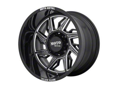 Moto Metal MO997 Hurricane Gloss Black Milled 6-Lug Wheel; Left Directional; 20x10; -18mm Offset (04-15 Titan)