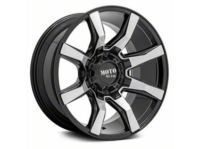 Moto Metal Spider Gloss Black Machined 6-Lug Wheel; 20x10; 12mm Offset (04-15 Titan)