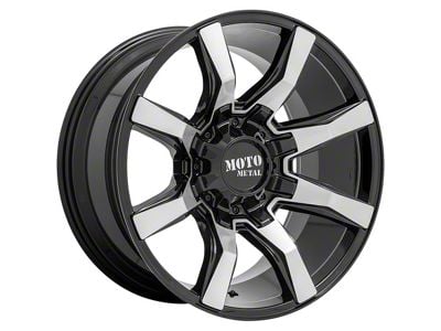 Moto Metal Spider Gloss Black Machined 6-Lug Wheel; 20x10; -18mm Offset (04-15 Titan)