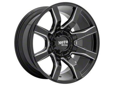 Moto Metal Spider Gloss Black Milled 6-Lug Wheel; 20x10; -18mm Offset (04-15 Titan)