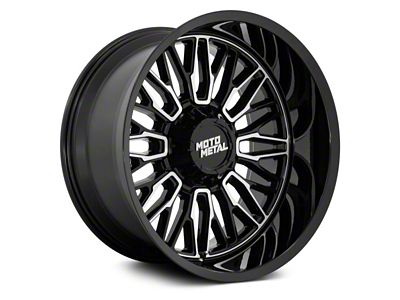 Moto Metal Stinger Gloss Black Machined 6-Lug Wheel; 22x12; -44mm Offset (04-15 Titan)