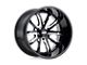 Moto Metal Dagger Gloss Black Milled 6-Lug Wheel; 20x9; 18mm Offset (05-21 Frontier)
