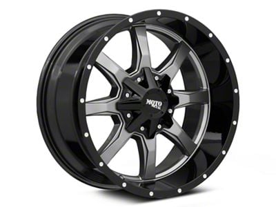 Moto Metal MO970 Gloss Gray Center with Gloss Black Lip 6-Lug Wheel; 20x10; -18mm Offset (05-15 Tacoma)