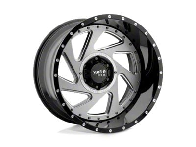 Moto Metal Change Up Gloss Black Milled with Brushed Inserts 5-Lug Wheel; 20x12; -44mm Offset (07-13 Tundra)