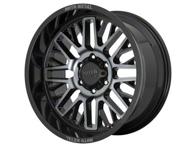 Moto Metal MO802 Gloss Black Machined with Gray Tint 5-Lug Wheel; 20x10; -18mm Offset (07-13 Tundra)