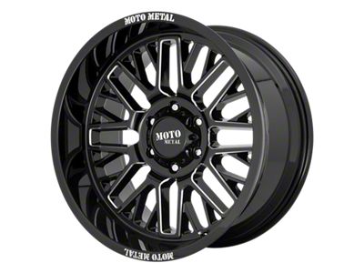 Moto Metal MO802 Gloss Black Milled 5-Lug Wheel; 20x10; -18mm Offset (07-13 Tundra)