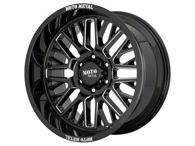 Moto Metal MO802 Gloss Black Milled 5-Lug Wheel; 20x9; 0mm Offset (07-13 Tundra)