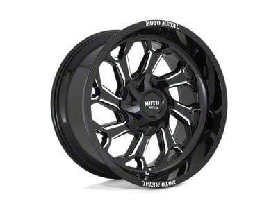 Moto Metal MO999 Gloss Black Milled 5-Lug Wheel; 22x12; -44mm Offset (07-13 Tundra)