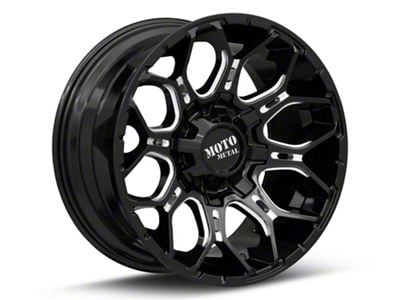 Moto Metal Sniper Gloss Black Milled 5-Lug Wheel; 20x10; -18mm Offset (07-13 Tundra)