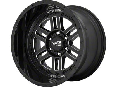 Moto Metal MO800 Deep Six Gloss Black Milled 6-Lug Wheel; 20x12; -44mm Offset (10-24 4Runner)