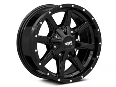 Moto Metal MO970 Gloss Black with Milled Lip 6-Lug Wheel; 24x14; -76mm Offset (10-24 4Runner)