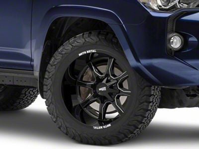 Moto Metal MO970 Gloss Black with Milled Spoke 6-Lug Wheel; 20x12; -44mm Offset (10-24 4Runner)