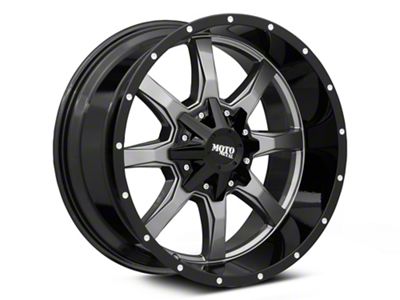 Moto Metal MO970 Gloss Gray Center with Gloss Black Lip 6-Lug Wheel; 20x10; -18mm Offset (10-24 4Runner)