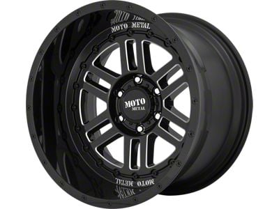 Moto Metal MO800 Deep Six Gloss Black Milled 6-Lug Wheel; 20x10; -18mm Offset (16-23 Tacoma)