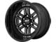 Moto Metal MO800 Deep Six Gloss Black Milled 6-Lug Wheel; 22x12; -44mm Offset (16-23 Tacoma)