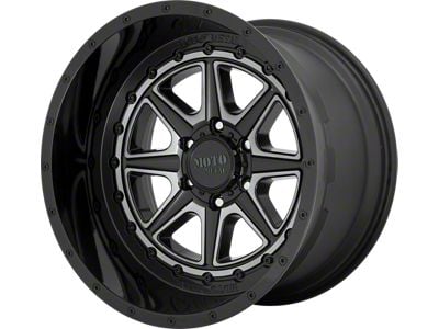 Moto Metal MO801 Phantom Gloss Black with Gray Tint 6-Lug Wheel; 22x12; -44mm Offset (16-23 Tacoma)